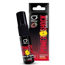 POWER SHOCK MENTA ELETRIZANTE(VIBRANTE)BEIJAVEL SPRAY MORANGO